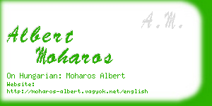 albert moharos business card